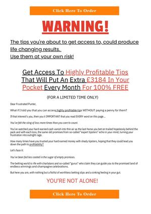 Mark's Tips: Elevate Your Horse Racing Bets - 7 Days Free Access to Winning Predictions!