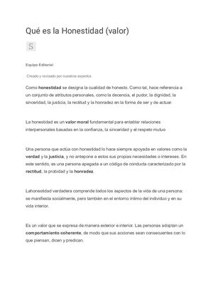 La Honestidad