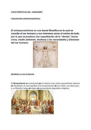 Características Del Humanismo (1)