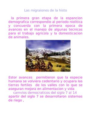 Las Migraciones De La Historia