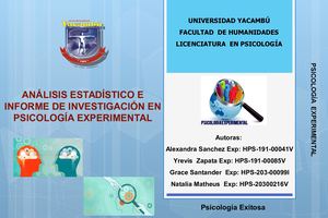 Revista en línea sobre el análisis estadístico e informe de investigación en psicología experimental