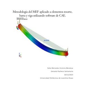 Metodología Del Mef Aplicado A Elementos Resorte