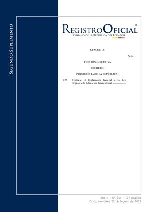 Rgloei Segundo Suplemento Registro Oficial No 254