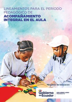Lineamientos Para El Periodo Pedagogico Acompanamiento Integral En Aula