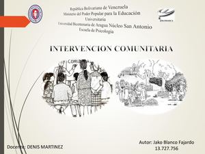 Revista Intervencion Comunitaria