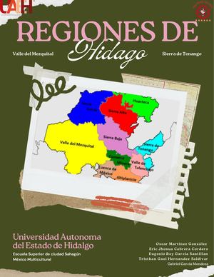 Regiones del Estado de Hidalgo