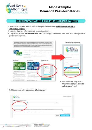 Mode d'emploi - Demande Pass' Déchèteries Sud Retz Atlantique