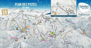 Plan des pistes Les Sybelles - Hiver 2023-2024