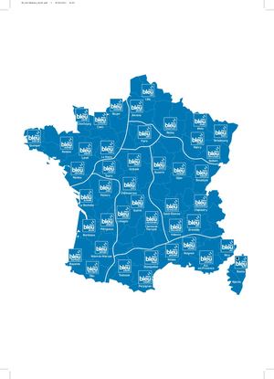 La carte du réseau France Bleu