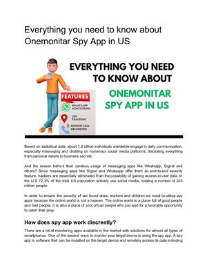 Everything You Need To Know About Onemonitar Spy App In Us