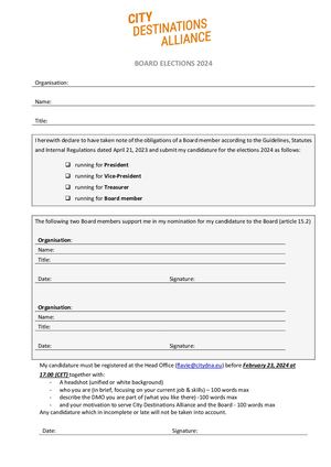 Application Form Board Elections 2024