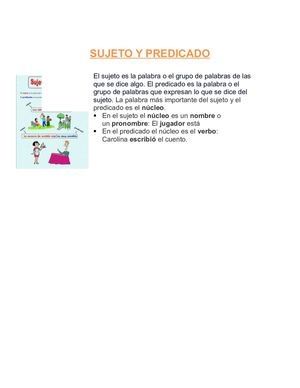 Sujeto Y Predicado