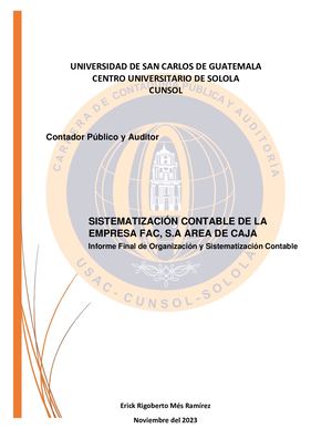 Sistematización Caja Ferreteria