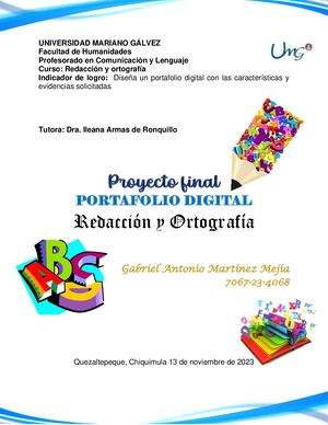 Portafolio, Proyecto Final Redacción Y Ortografía 13 11 2023