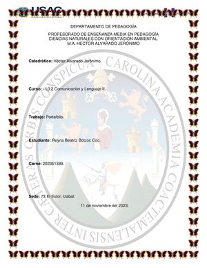 Portafolio De Comunicacion Y Lenguaje, Beatriz