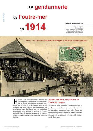 9 Rhpg9 La Gendarmerie De L'outre Mer En 1914 Haberbusch