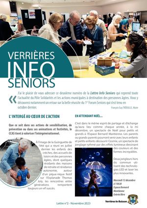 Novembre 2023 - Lettre Infos Seniors