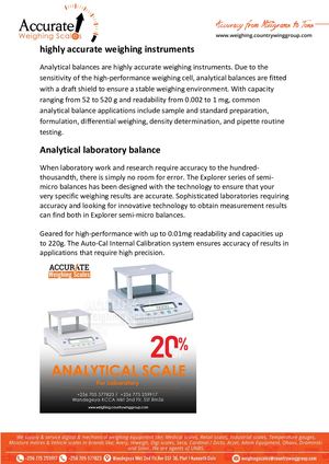 high precision analytical balance of up to 0.001g