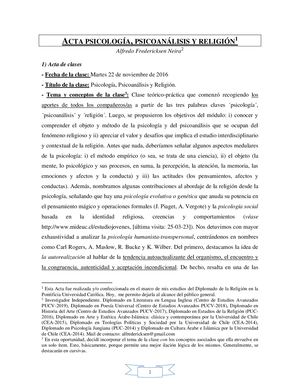 Psicología, Psicoanálisis Y Religión Alfredo Fredericksen