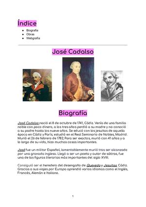 Biografía De José Cadalso