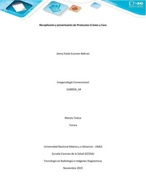 Recopilación Y Presentación De Protocolos Cráneo Y Cara