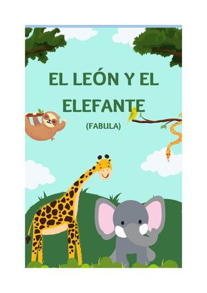 Fabula El Leon Y El Elefante