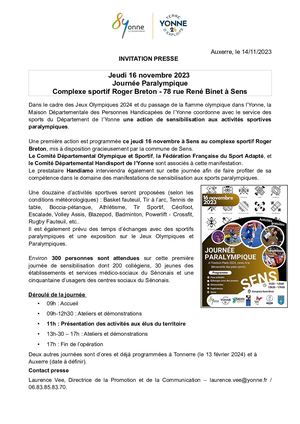Journée Paralympique Sens