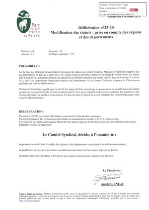 23 30 Modification Des Statuts  Prise En Compte Des DÇpts Et RÇgions