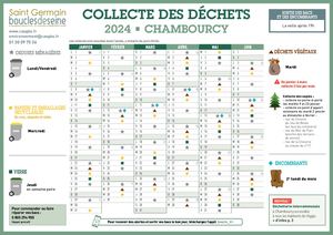 Calendrier collecte 2024 Chambourcy