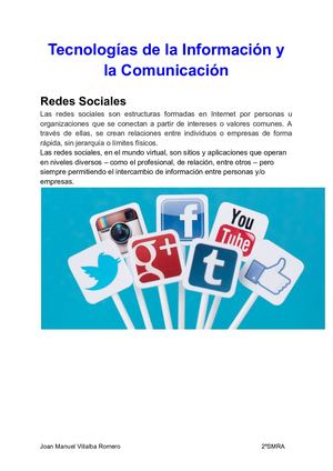 Tecnologías De La Información Y La Comunicación