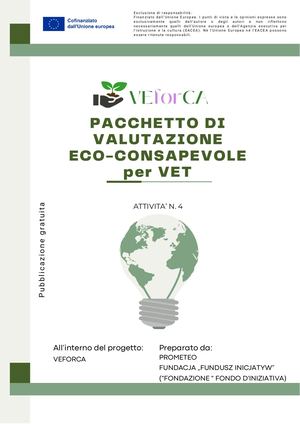 VEFORCA Activity 4 Pacchetto Di Valutazione Eco Consapevole Per Vet