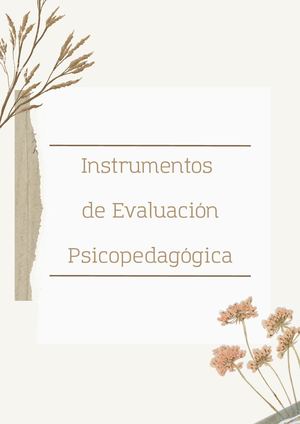 Libro De Instrumentos De Evaluación Psicopedagógica