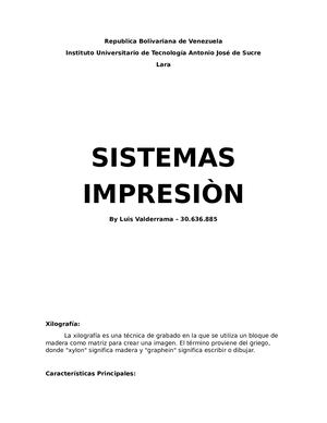 Sistemas De Impresiòn