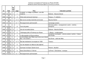 AMFAR BDD BMO Fontenay-aux-Roses 1959 1977 Articles indexés
