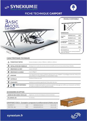 Synexium Fiche Technique CARPORT B2p