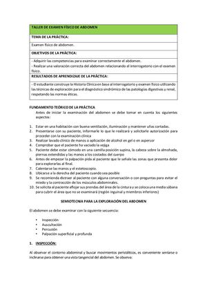 Examen Físico De Abdomen