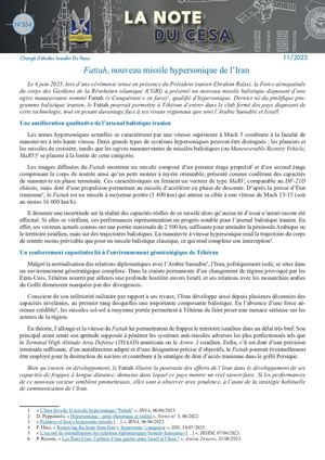 LA NOTE DU CESA N° 534