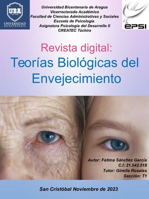 Revista Digital: Teorías Biológicas del Envejecimiento UBA