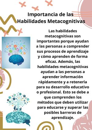 Importancia de las Habilidades Metacognitivas