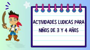 Actividades Ludicas Para Niños De 3 Y 4 Años