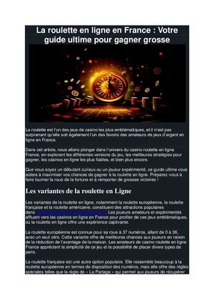 Maximisez vos Gains : La Roulette en Ligne en France Démystifiée