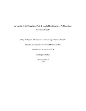 Cartografía Social Pedagógica (Parte 2) Para La Identificación De Problemáticas Y Fenómenos Sociales