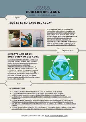 Boletin informatico cuidado del agua