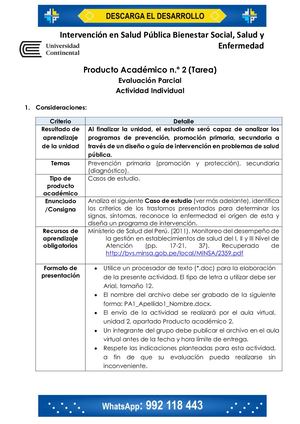 Intervencion En Salud Publica Bienestar Social Y Enfermedad P.A.2