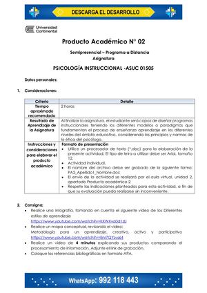 Psicologia Instruccional PA2