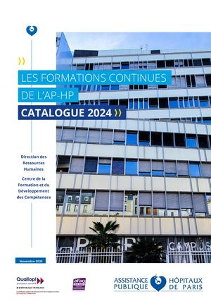 Les Formations Continues De L'ap Hp_Catalogue 2024