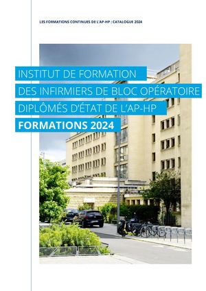 Ifibode ap-hp_Les Formations Continues De L'ap Hp_Catalogue 2024