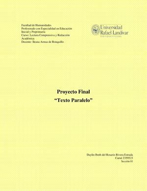 Proyecto Final, Texto Paralelo