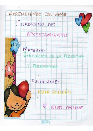 Cuaderno De Aprestamiento Ruth Guillen