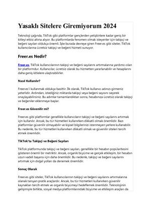 Freer Es Tik Tok ÜCretsiz Likes Ve Takipçi 2024